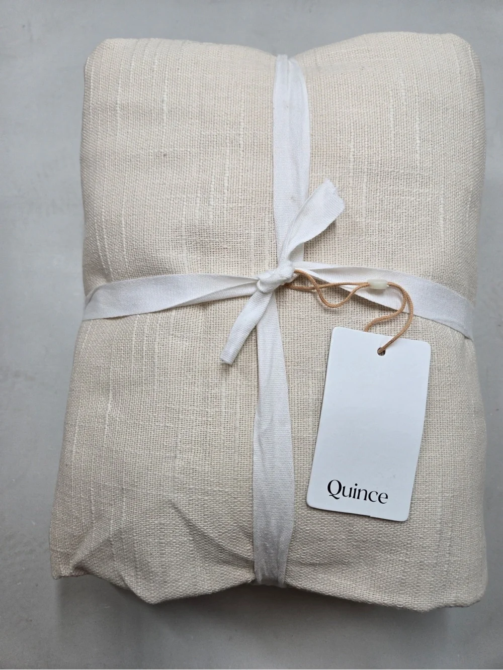 NWT QUINCE Set Of 2 48x84 Cotton Slub Curtains Natural 0968